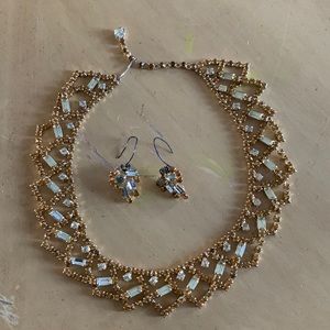 vintage necklace and earrings